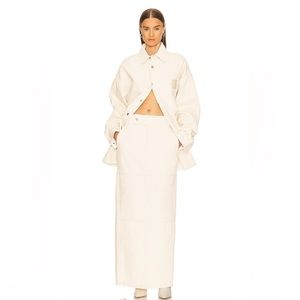 Helsa Denim Overshirt in Ecru / Helsa Shirt / Elsa Hosk / NWOT